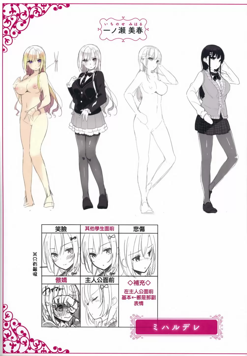 [成人漫画] 秘密傲嬌 設定集 6